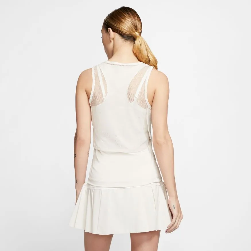 Nike Court Elevated Essential Dry Tank - light orewood brown/white