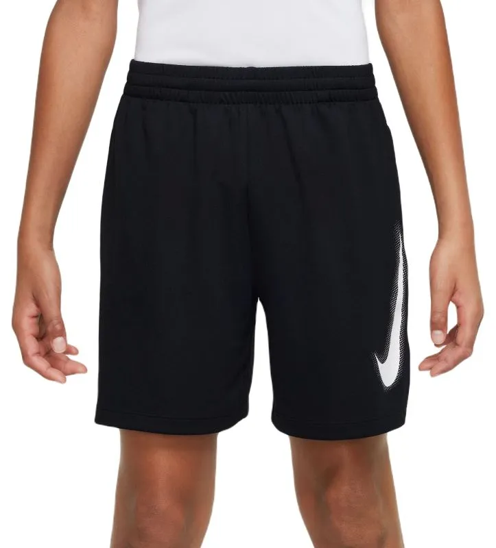 Nike Dri-Fit Multi+ Graphic Training Shorts - black/white/white