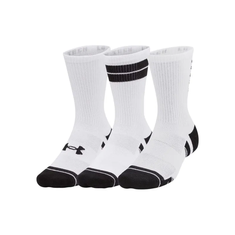 Under Armour Performance Tech Crew Socks 3P - white/black