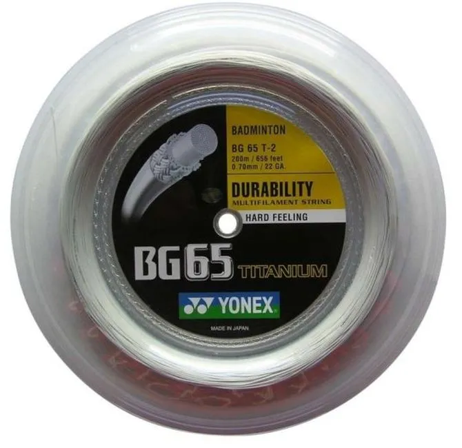 Yonex BG 65 Titanium (200 m) - white Yonex BG 65 Titanium (200 m) - white