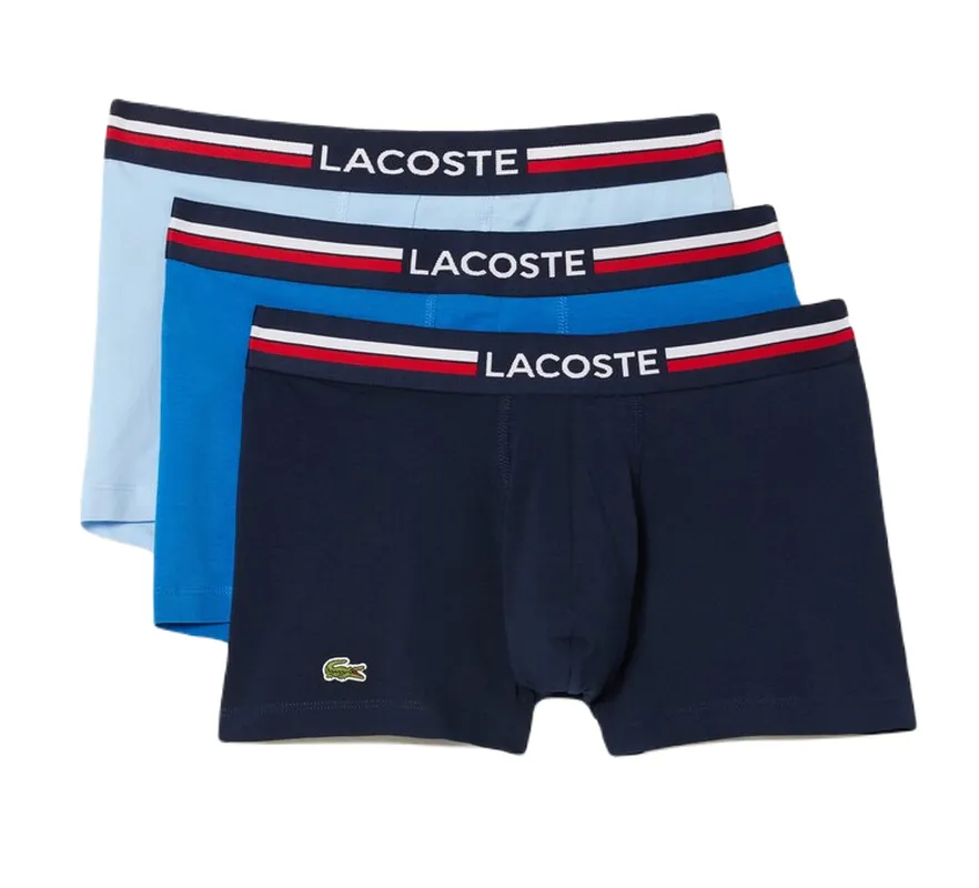Lacoste Iconic Boxer Briefs With Multicolor Waistband 3P - multicolor