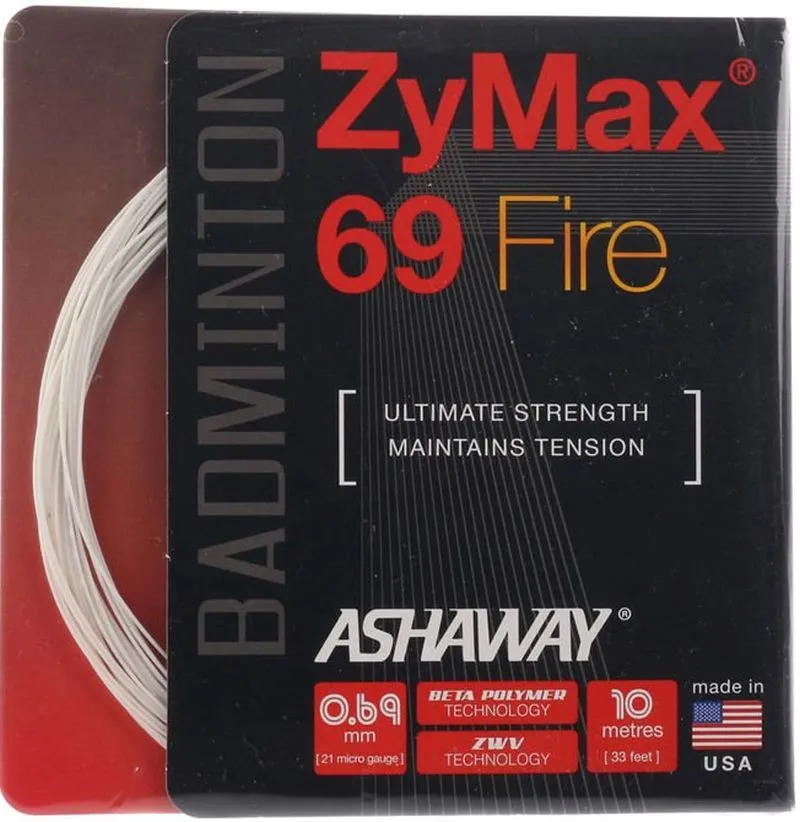 Ashaway ZyMax 69 Fire (10 m) - white