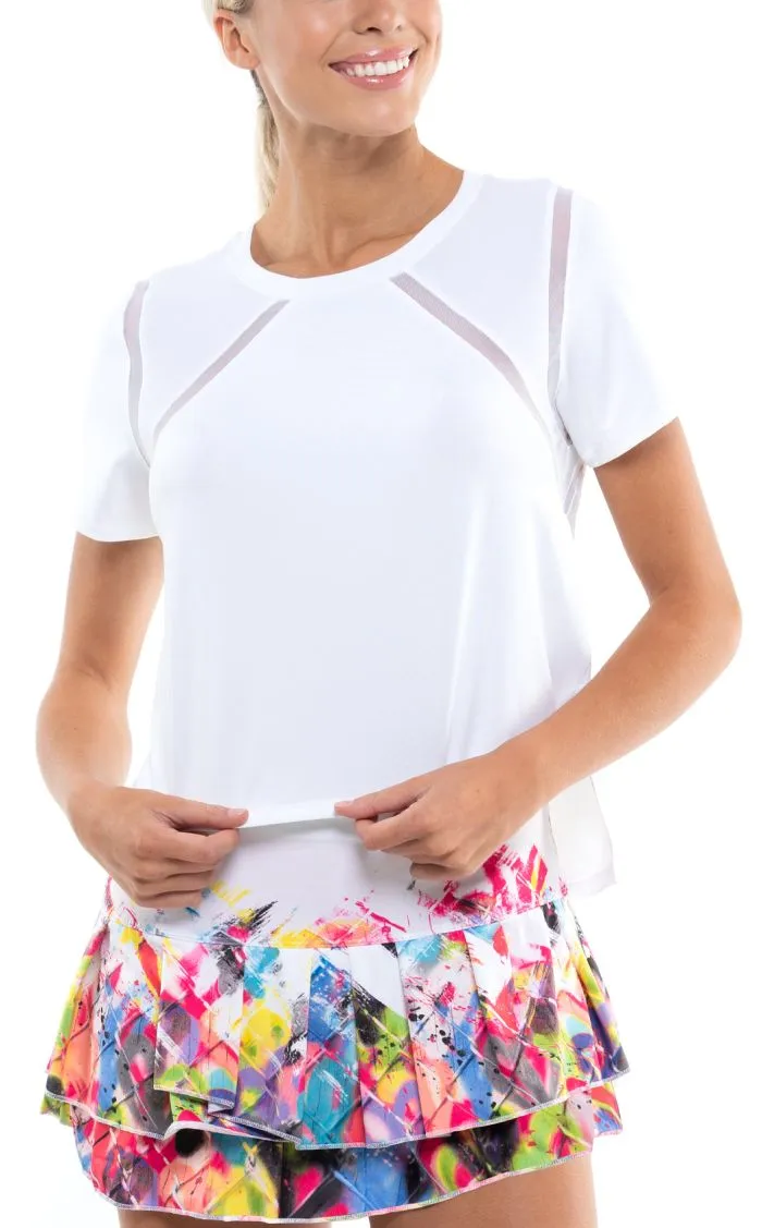 Lucky in Love Core Mixed Up High-Low S/S Women - white
