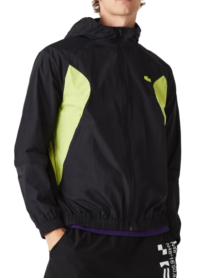 Lacoste Sport Collapsible Windbreaker - black/yellow