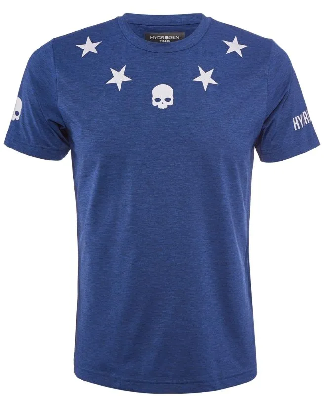 Hydrogen Tech Stars T-Shirt - blue melange