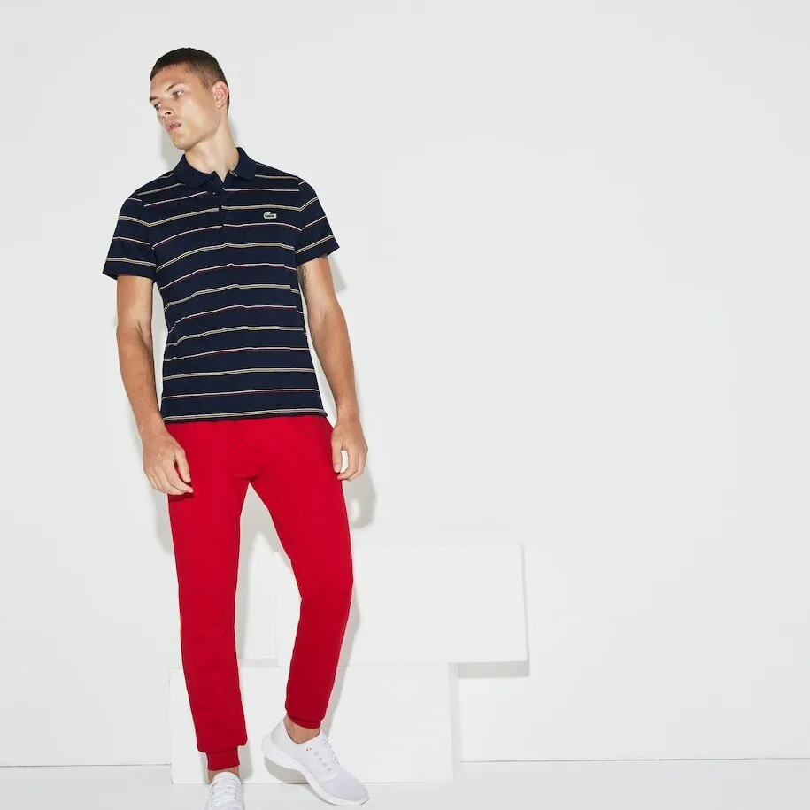 lacoste-men-s-sport-cotton-fleece-tennis-sweatpants-red-2 Lacoste Men's SPORT Cotton Fleece Tennis Sweatpants - red