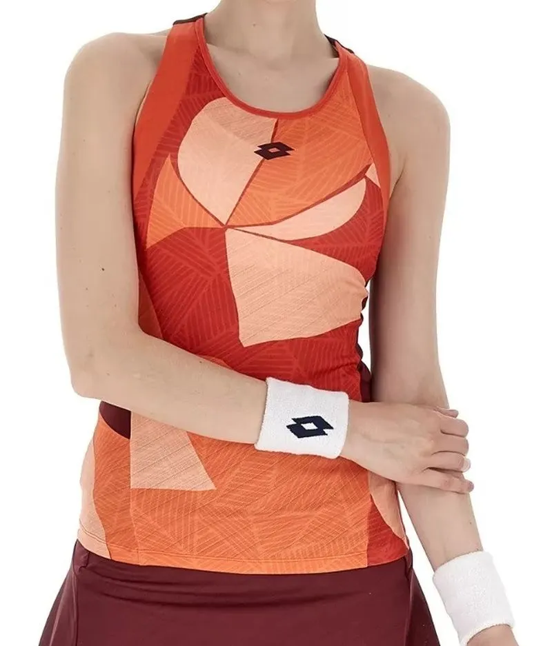 Women's top Lotto Tech I D3 Tank - grenadine red - Red