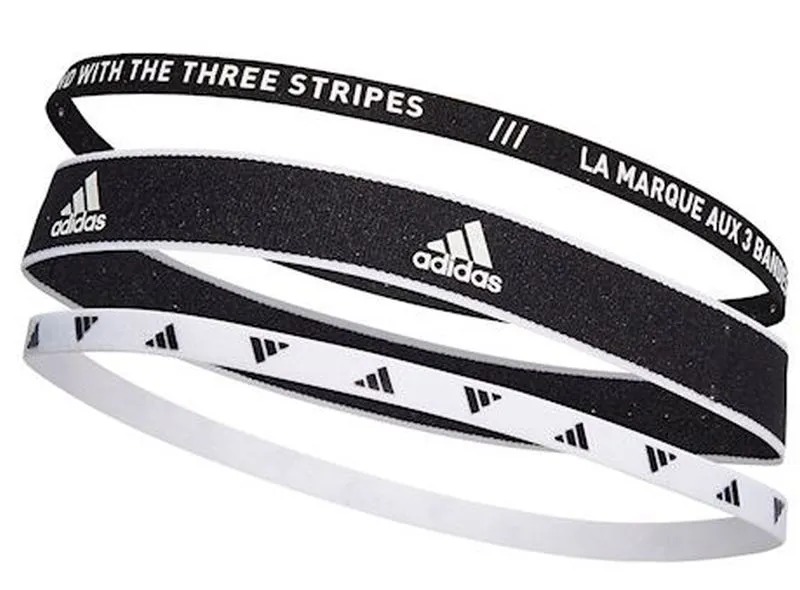 Adidas Training Headbands 3P - black/white/white Adidas Training Headbands 3P - black/white/white