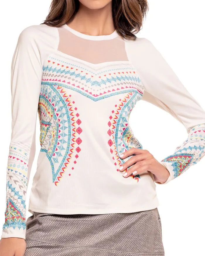 Lucky in Love Desert Vibes Long Sleeve - white