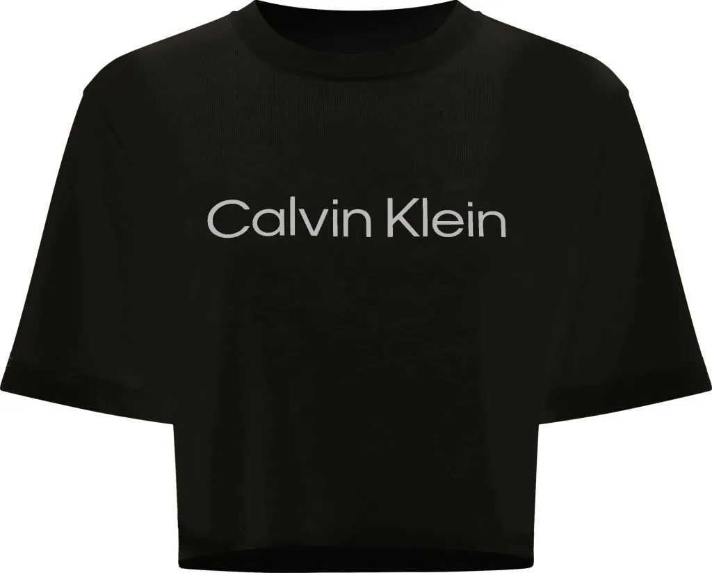 Calvin Klein SS Cropped T-shirt - black Calvin Klein SS Cropped T-shirt - black