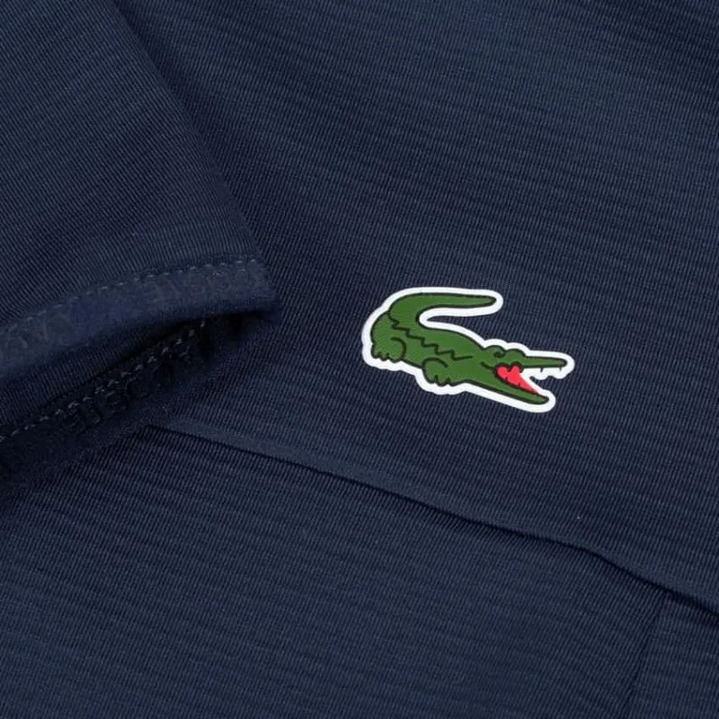 Lacoste Men's SPORT Stretch Zippered Collar Sweatshirt - navy blue