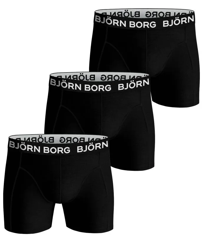 Björn Borg Shorts Solid 3P B - black beauty