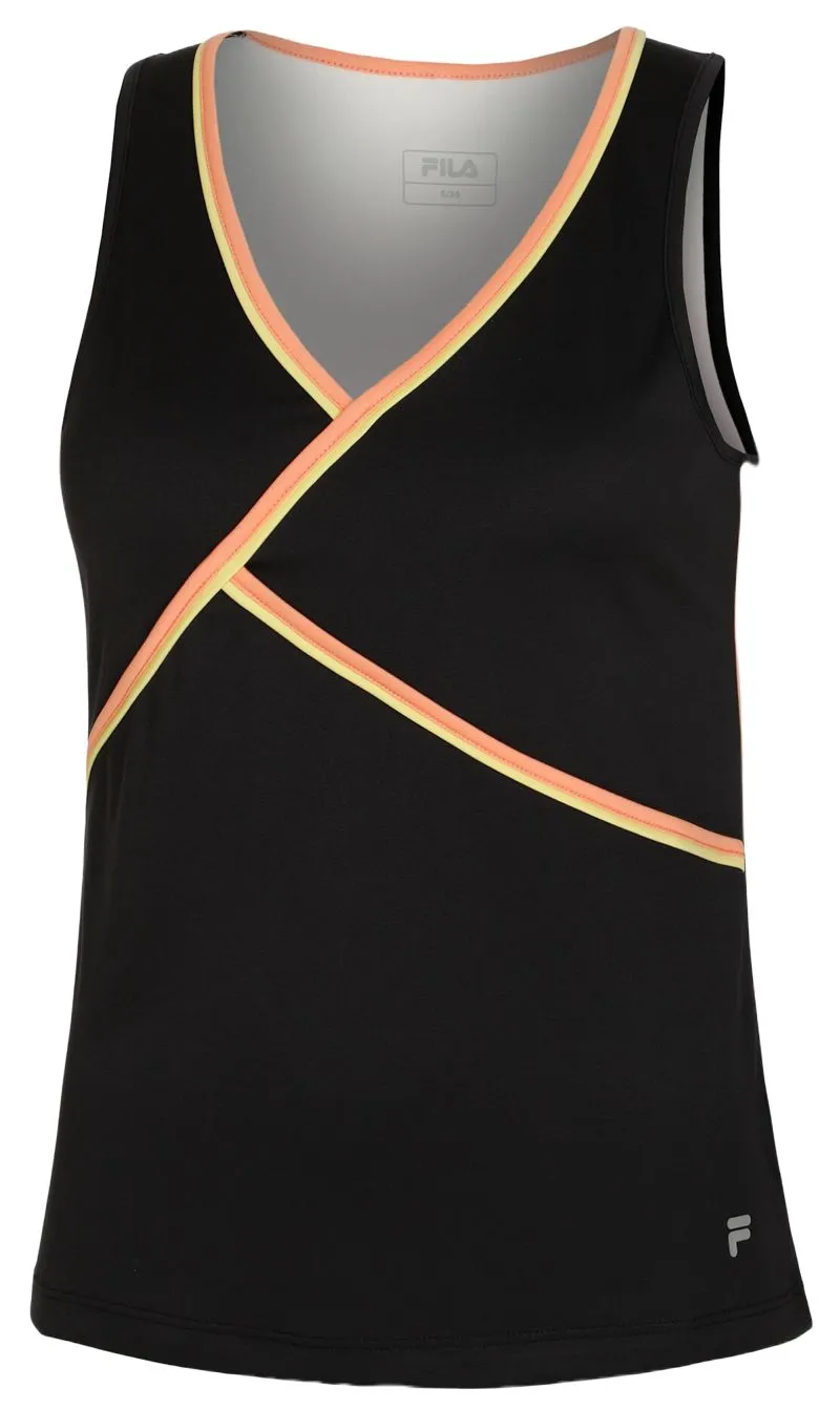 Women's top Fila Austarlian Open Khai Tank Top - black - Black