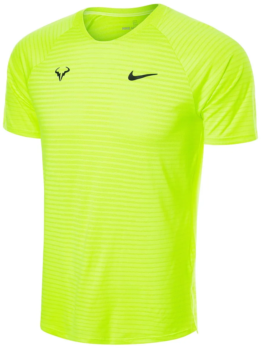 Nike Court Rafa Aeroreact Top SS Slam - volt/black