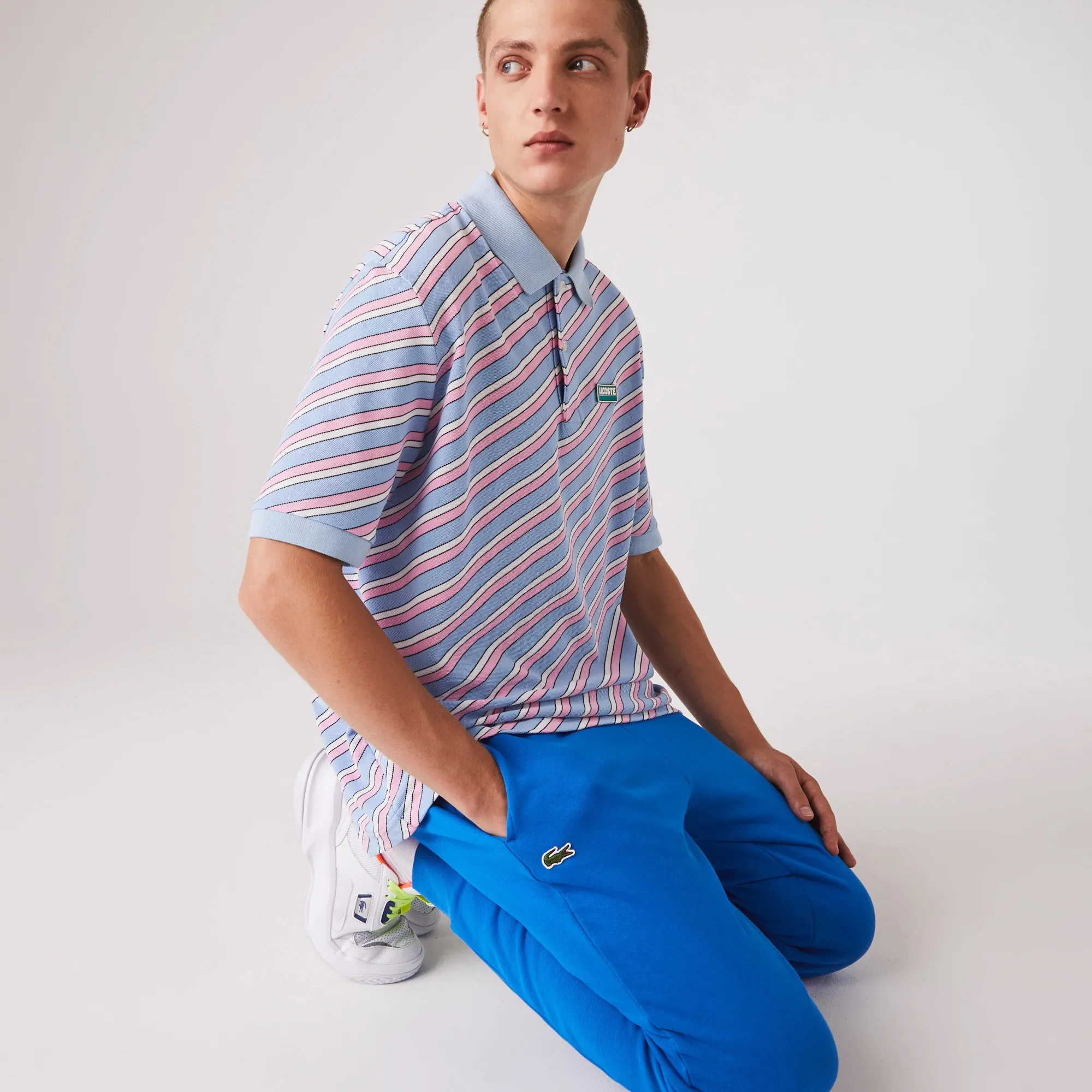 Lacoste Men's SPORT Cotton Fleece Tennis Sweatpants - blue