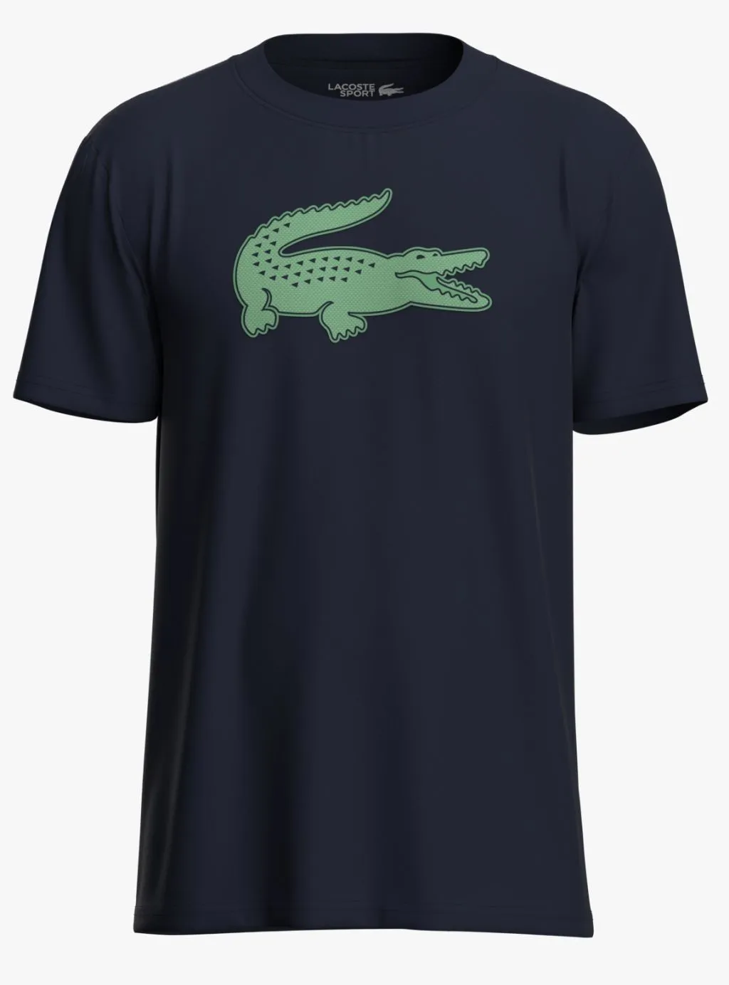 Lacoste SPORT 3D Print Crocodile Breathable Jersey T-shirt - navy blue/green