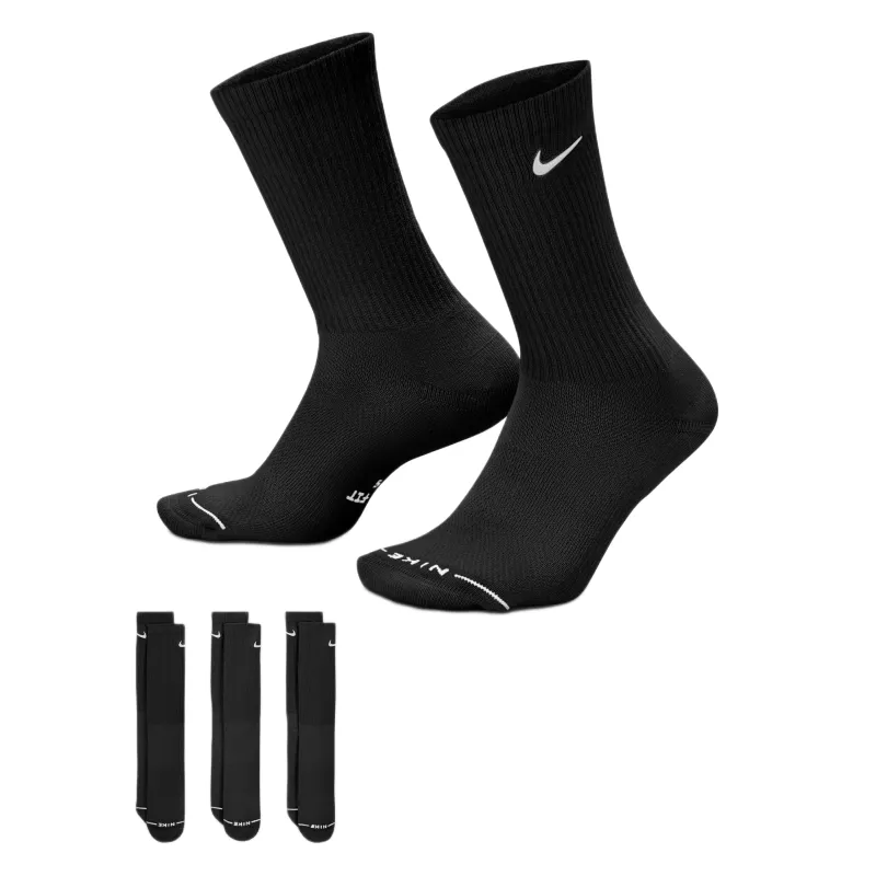 Nike Everyday Elevated Crew 3P - black