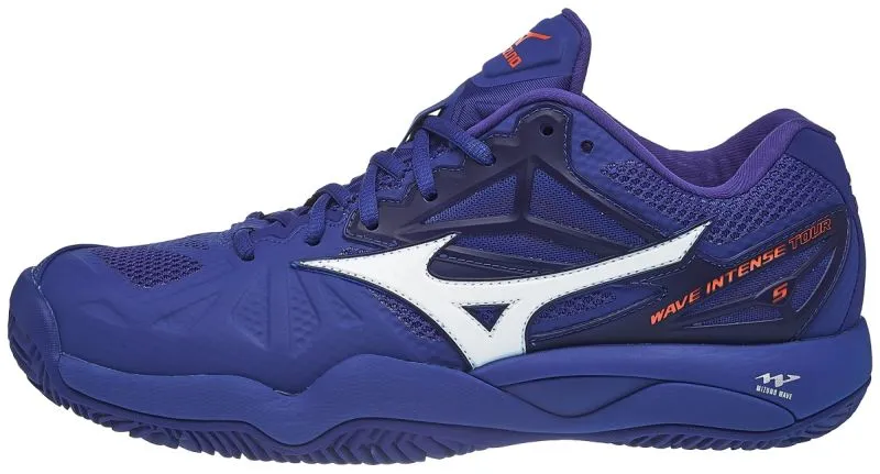 Mizuno Wave Intense Tour 5 CC - reflex blue/white/nasturtium