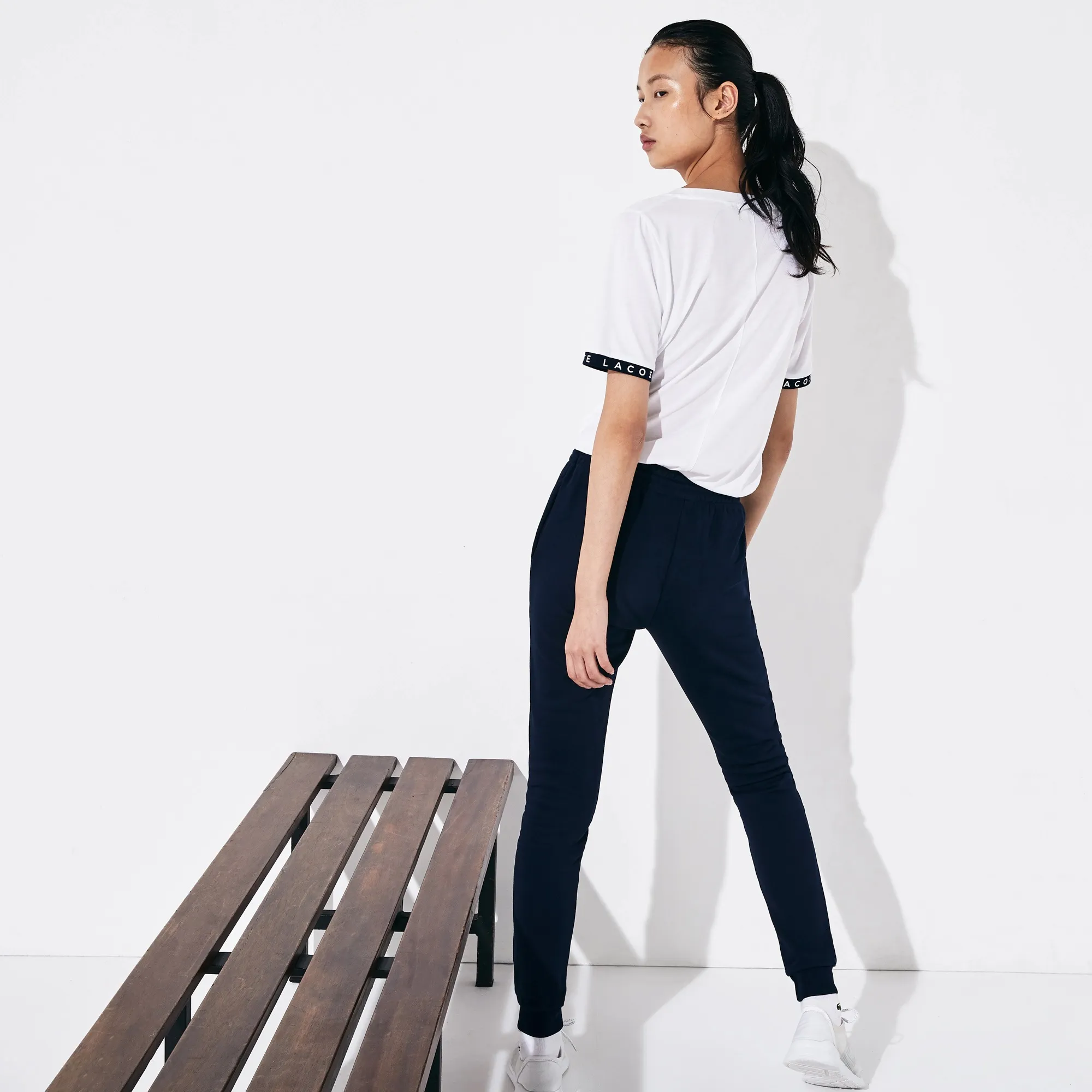 Lacoste Women's SPORT Tennis Fleece Trackpants - navy blue
