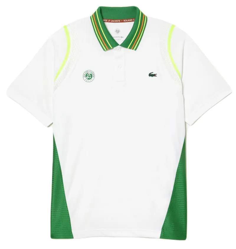 Lacoste Sport Roland Garros Edition Ultra-Dry Two Tone Polo Shirt - white/green Lacoste Sport Roland Garros Edition Ultra-Dry Two Tone Polo Shirt - white/green