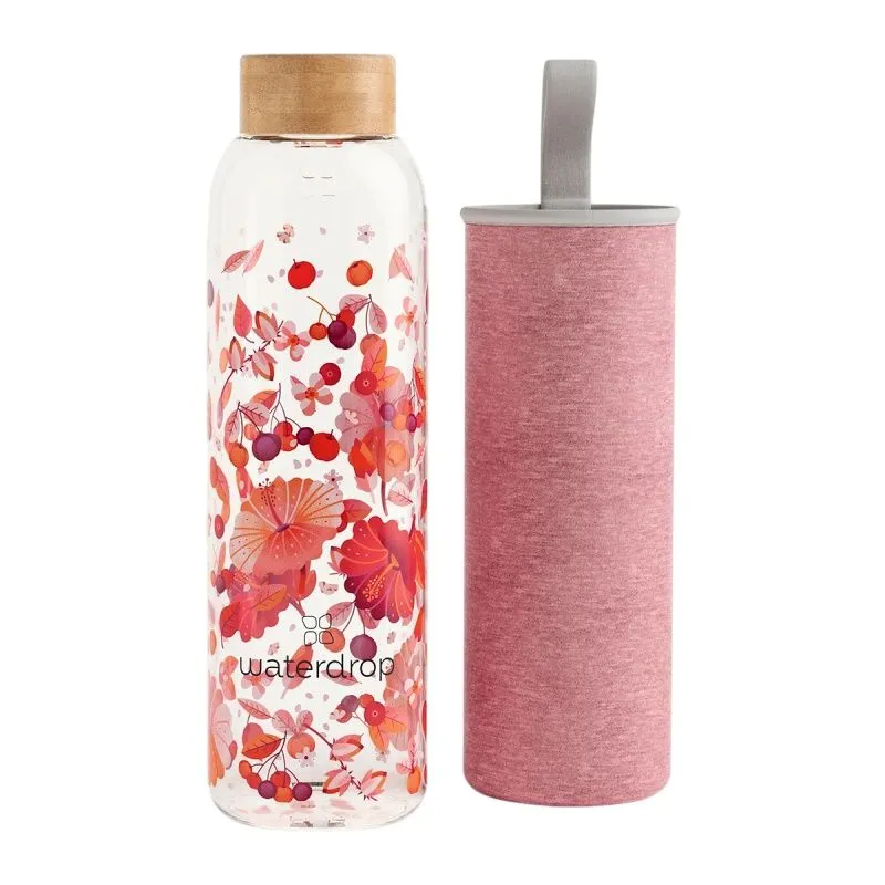 Waterdrop Glass Bottle (600ml) - relax Waterdrop Glass Bottle (600ml) - relax