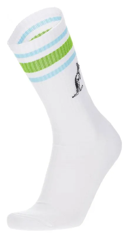 australian-cotton-socks-with-stripes-white-green-blue-1 Australian Cotton Socks With Stripes - white/green/blue
