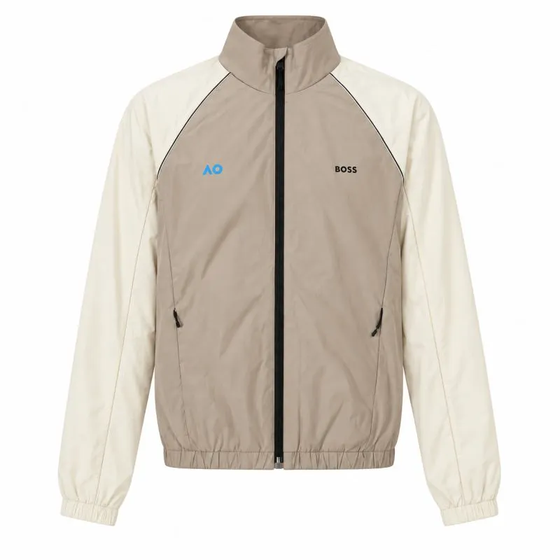 BOSS x AO Kids Technical Fabric Logo - stone khaki