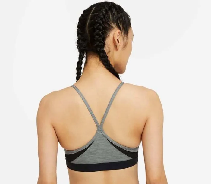 Nike Indy Bra V-Neck W - smoke grey/pure/black/white