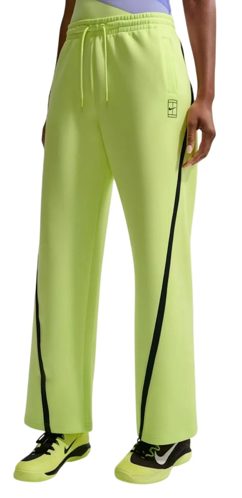 Nike Advantage Dri-FIT Mid-Rise Tennis - light lemon twist/black Nike Advantage Dri-FIT Mid-Rise Tennis - light lemon twist/black