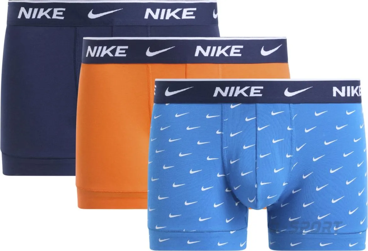 Nike Dri-Fit Essential Cotton Stretch Trunk 3P - blue/orange/dark blue Nike Dri-Fit Essential Cotton Stretch Trunk 3P - blue/orange/dark blue