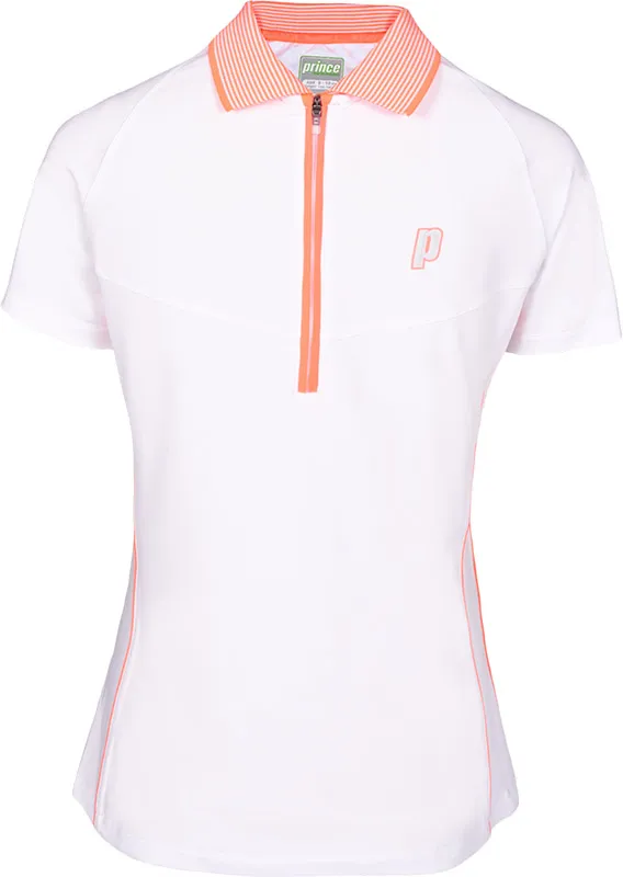 prince-half-zip-polo-shirt-coral-1 Prince Half Zip Polo Shirt - coral