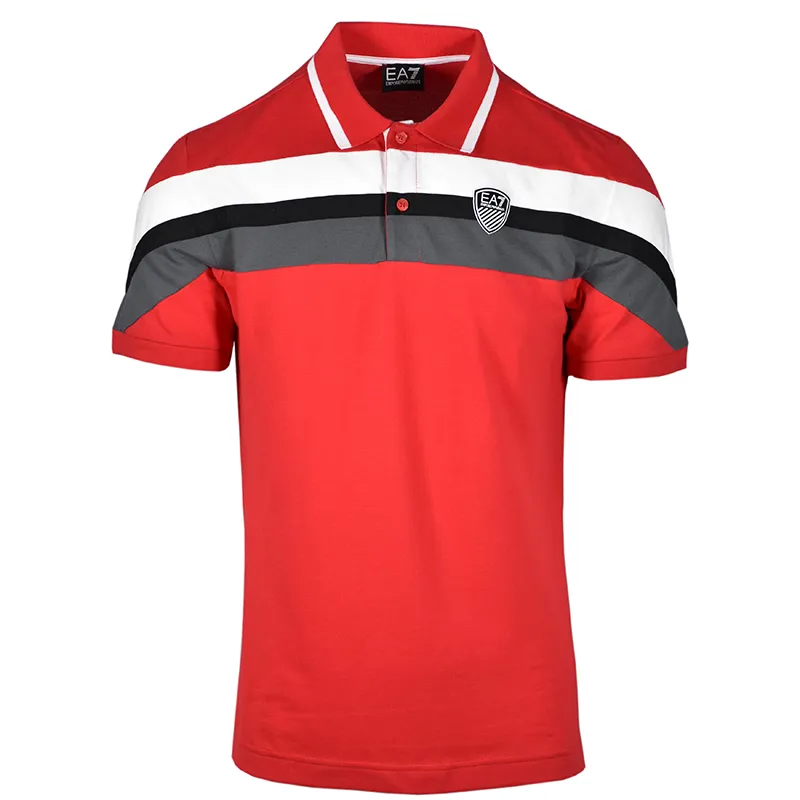 EA7 Man Jersey Polo Shirt - tango red