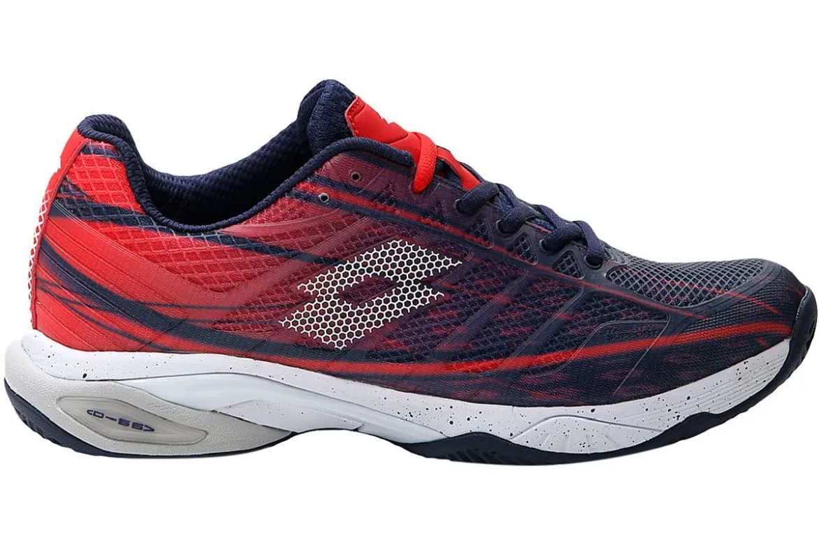 210733-2 Lotto Mirage 300 Clay - navy blue/all white/red poppy