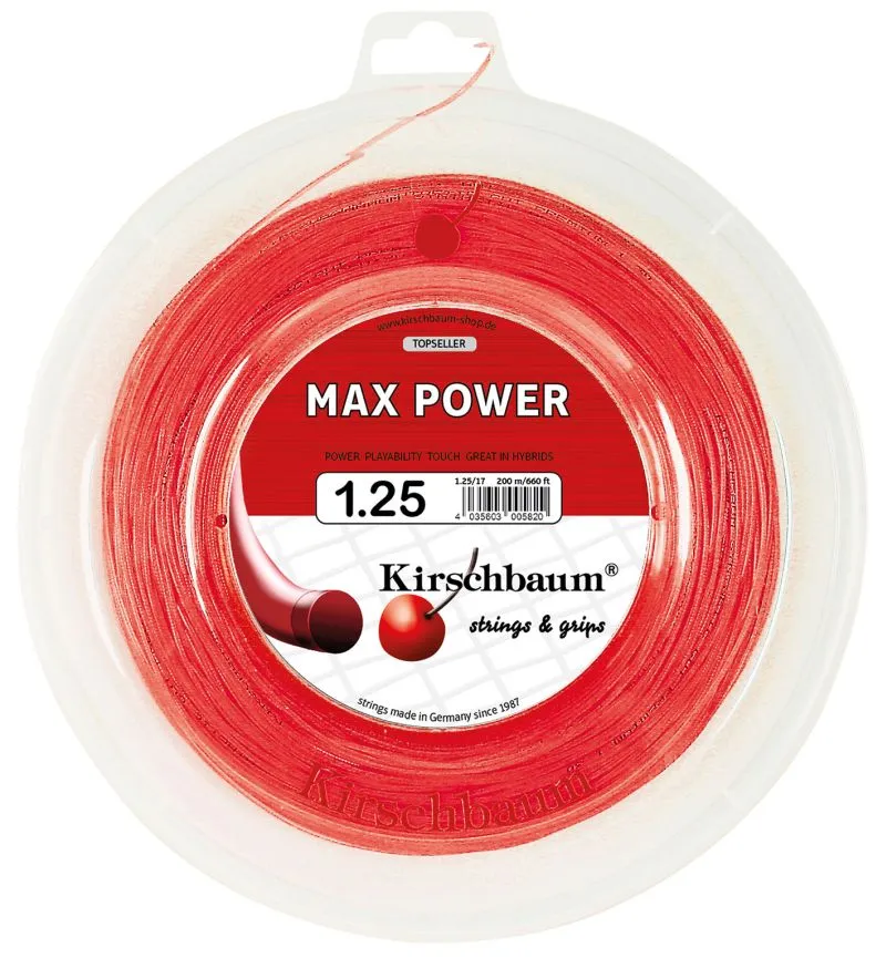 maxpower-rot-psd-125-200 Kirschbaum Max Power (200 m)