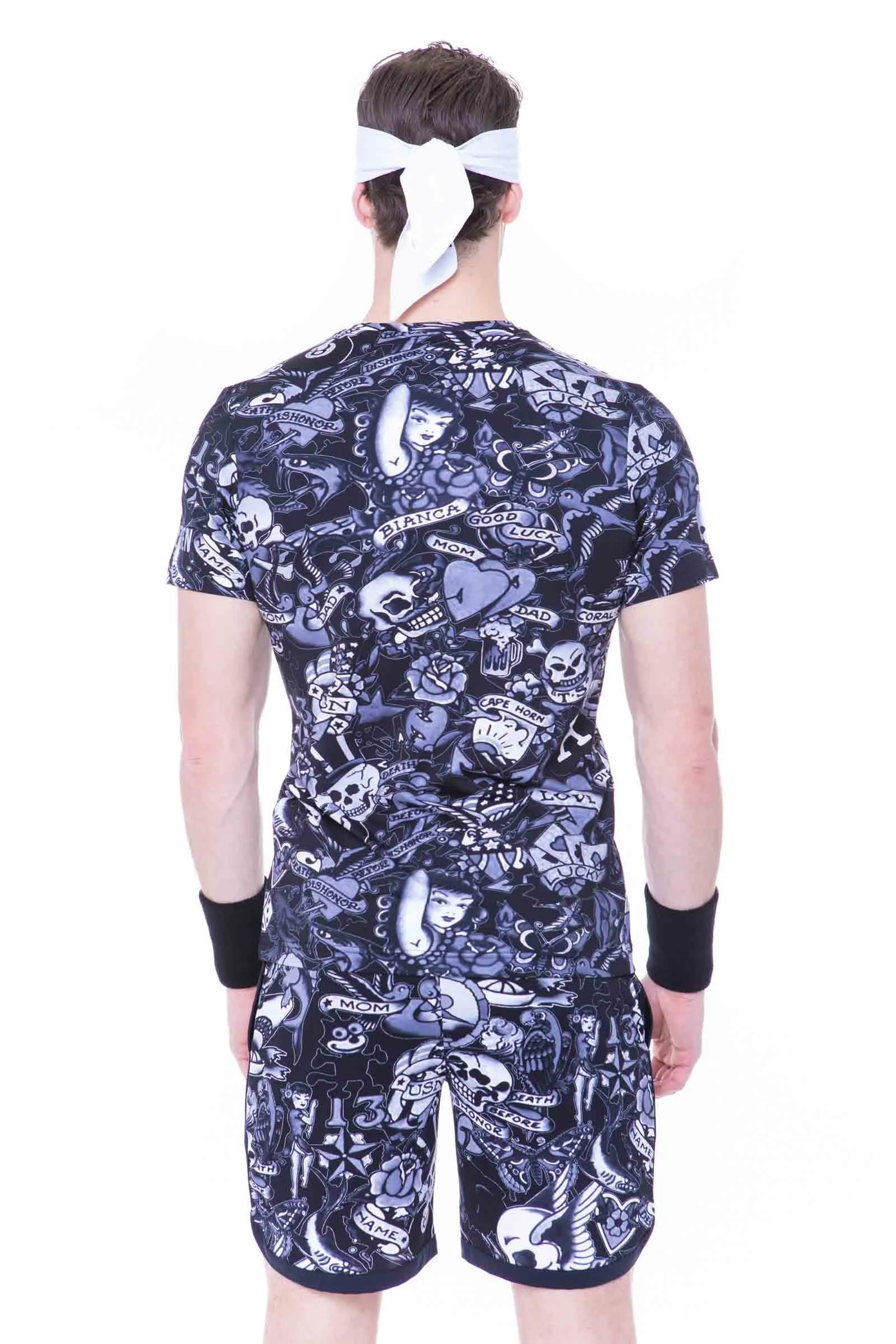Hydrogen Printed Tech Tee - black/grey