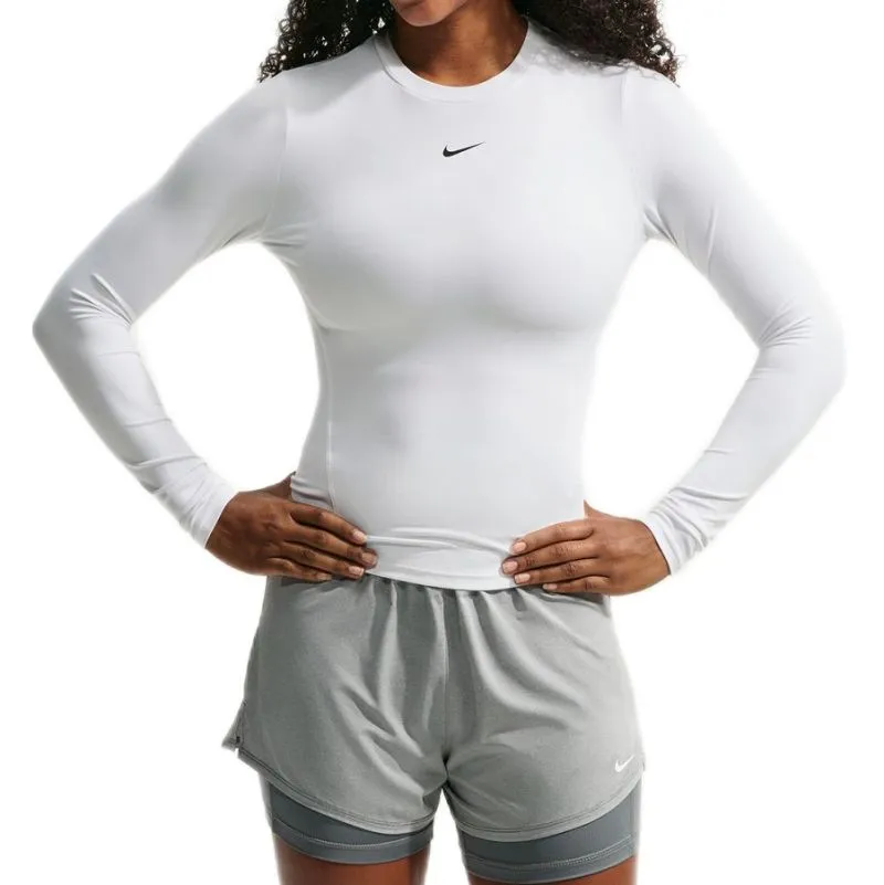 Koszulka tenisowa Nike One Dri-Fit Fitted Long Sleeve Top - white/black # XXS Koszulka tenisowa Nike One Dri-Fit Fitted Long Sleeve Top - white/black # XXS