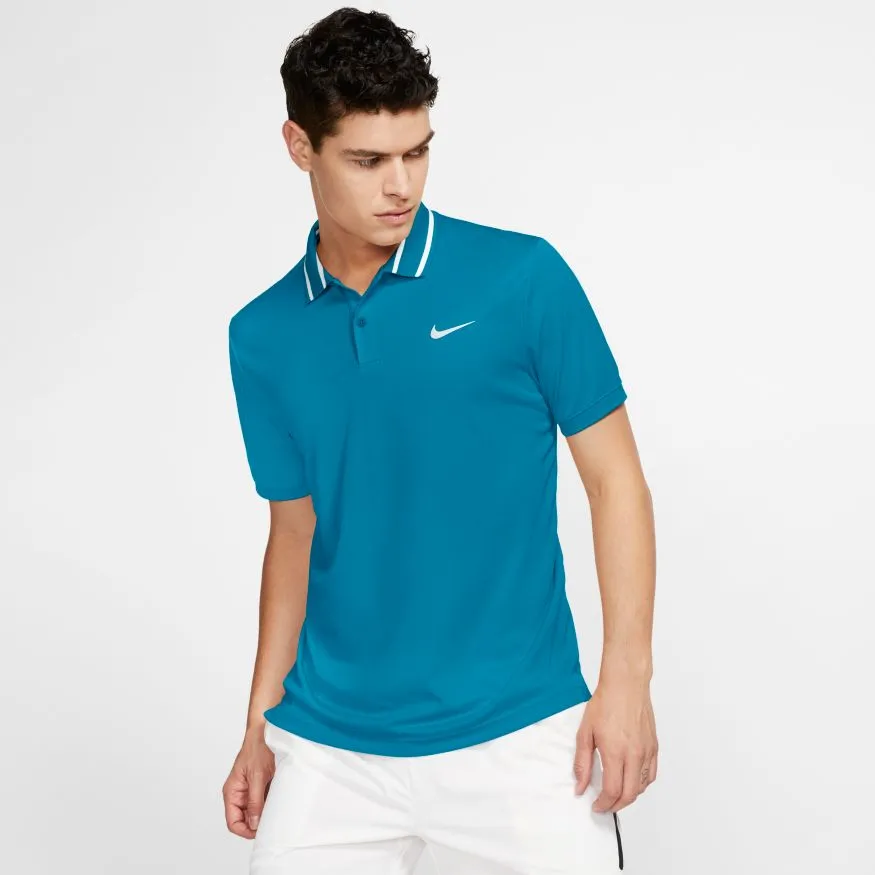 Nike Court Dry Polo Pique - neo turq/white/white