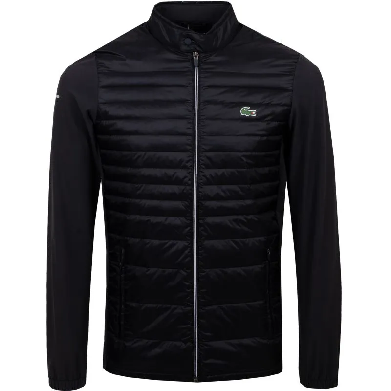 Lacoste Men's SPORT Lightweight Water-Resistant Quilted Jacket - black