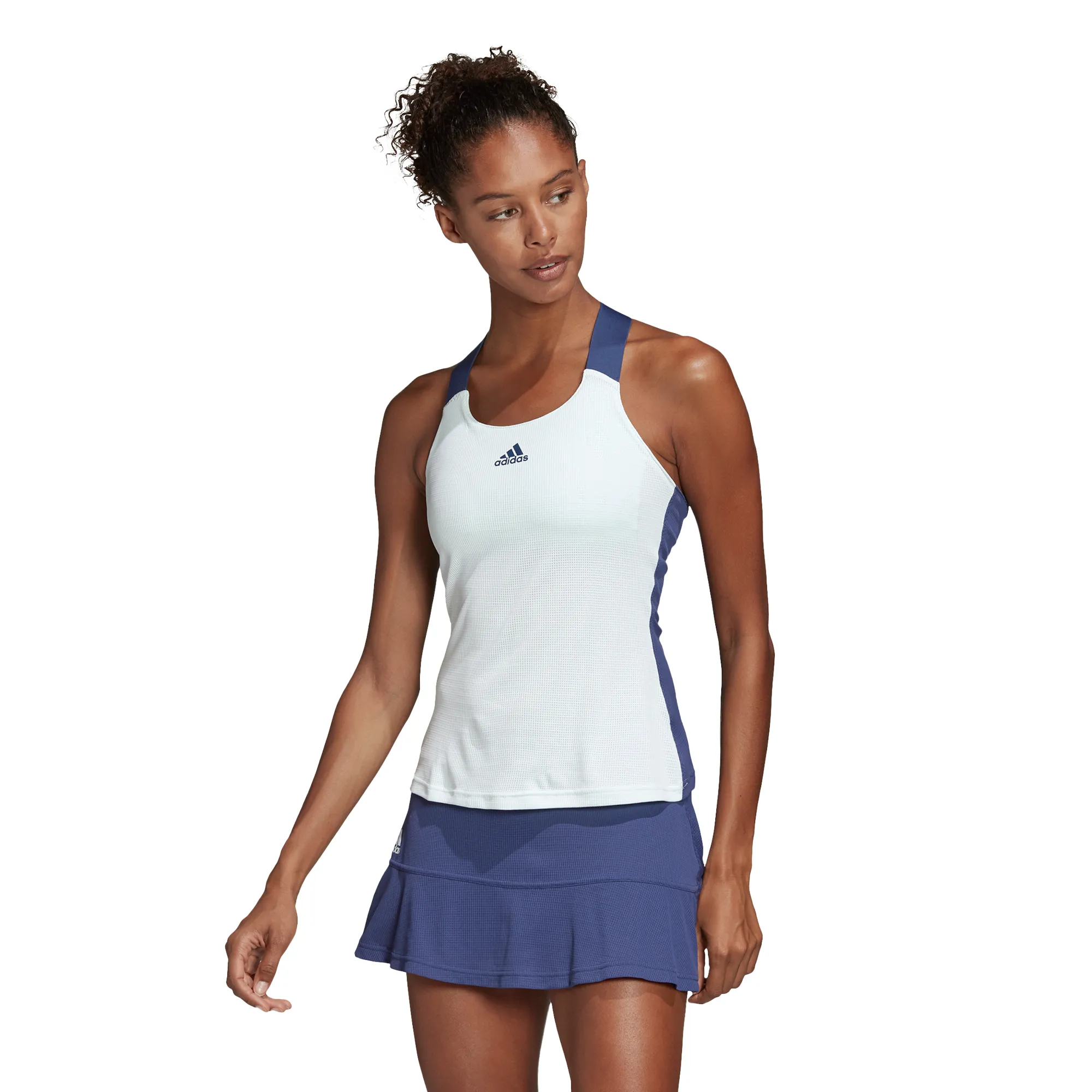 Adidas Women Y-Tank Heat Ready - dash green/tech indigo