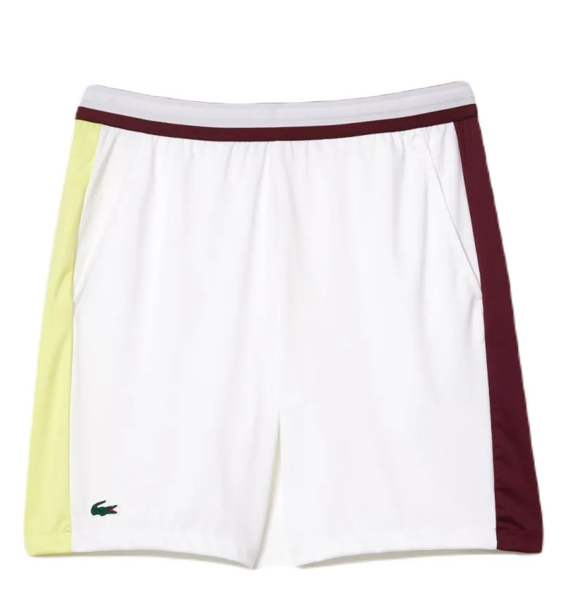 Lacoste Tennis x Daniil Medvedev Regular Fit - white/flashy yellow/bordeaux