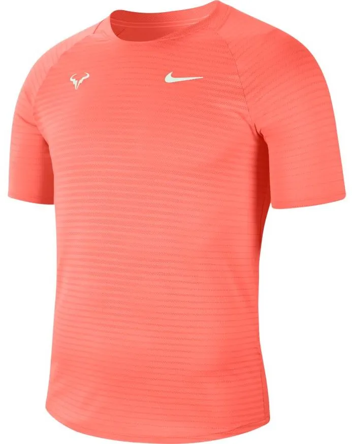 Nike Court Rafa Aeroreact Top SS Slam - bright mango/barely green Nike Court Rafa Aeroreact Top SS Slam - bright mango/barely green
