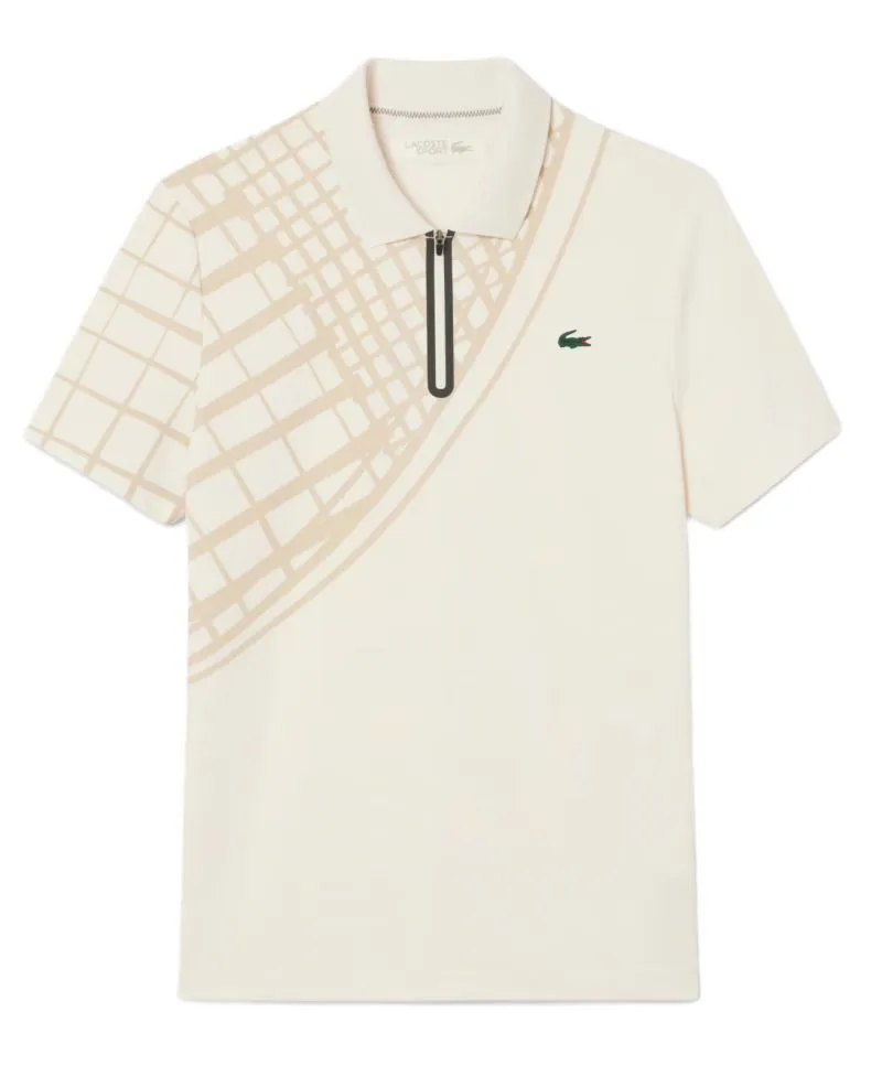Lacoste Ultra Dry Printed Slim Fit Tennis - ecru white 
