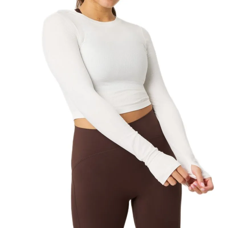 Björn Borg Studio Ribbed Cropped Long Sleeve - tofu