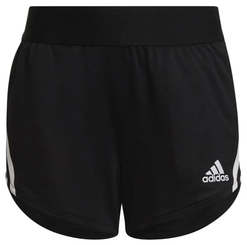 Adidas Girls Aeroready Training 3-Stripes Knit Shorts - black/white Adidas Girls Aeroready Training 3-Stripes Knit Shorts - black/white