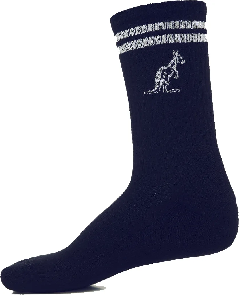 Australian Socks With Double Stripe - blu navy