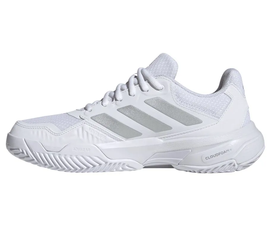 Adidas CourtJam Control 3 W - cloud white/silver metallic/frozen purple