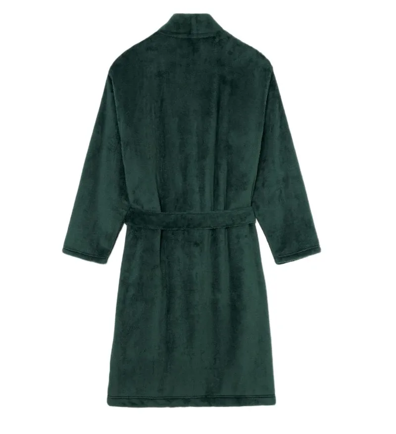 Lacoste Polar Fleece Robe - forest green