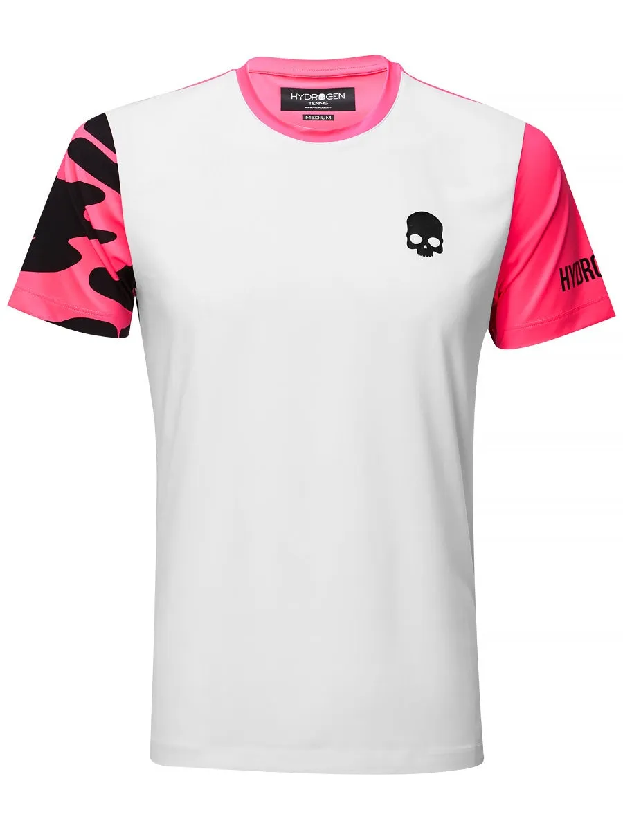 Hydrogen Tech Camo Tee - white/fuschia fluo