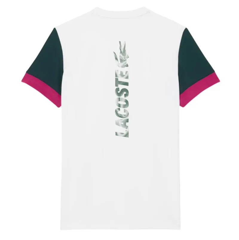 Lacoste Sport Printed Colour-Block - white/green/fuchsia pink