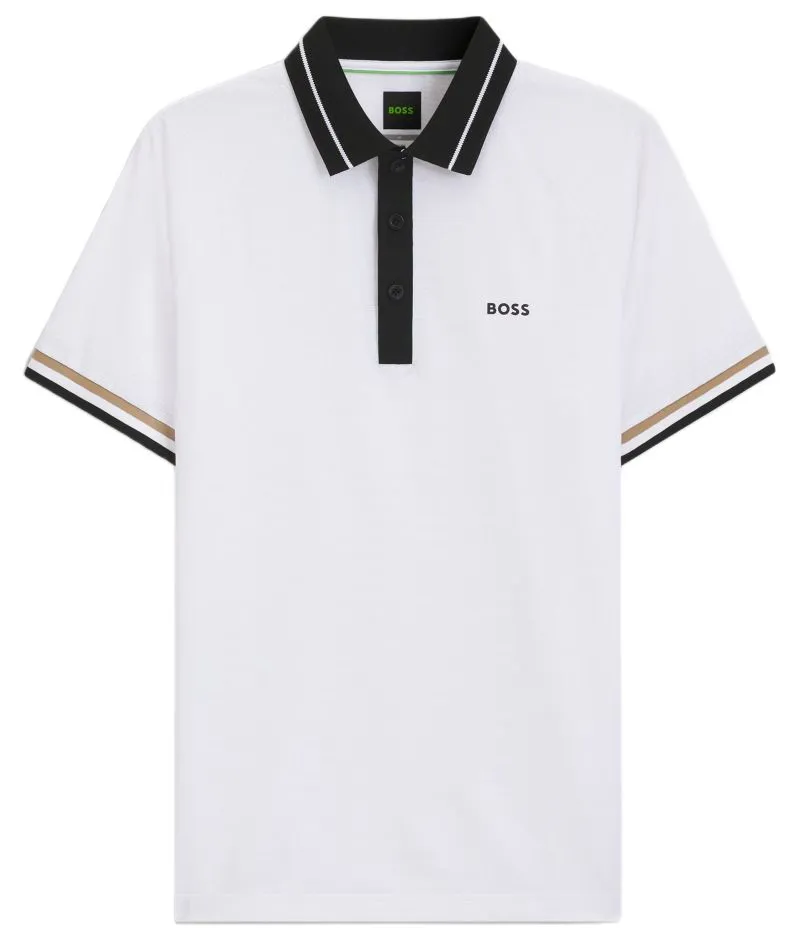 Men's Polo T-shirt BOSS TOC Court - white - White